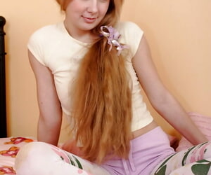 Long-haired teenage cutie..